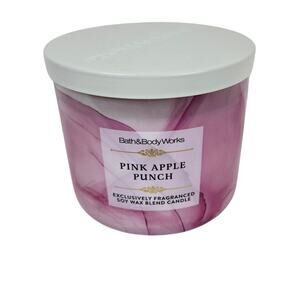 Bath and Body Works NEW Pink Apple Punch 3 Wick Candle